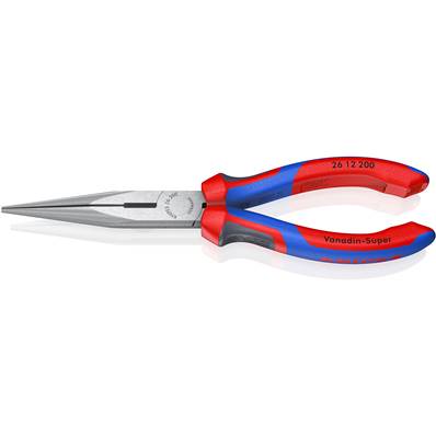 An image of Knipex Snipe Nose Side Cutting Pliers with Comfort Handles Black Atramentized 20...