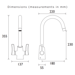 Bristan Acorn Easyfit Mono Sink Mixer Stainless Steel ACR EFSNK SS