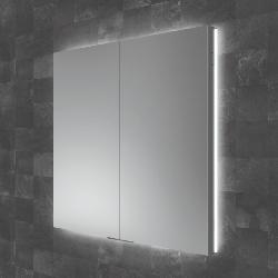 HIB Atrium 60 Semi-Recessed LED Aluminium Mirror Cabinet 53100