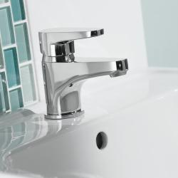 Bristan Chrome Plated Quest Basin Mixer with Clicker Waste QST BAS C