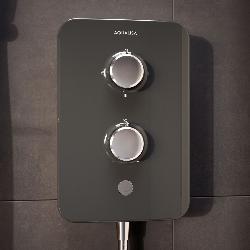 Aqualisa E2 Electric Shower with 3 Mode Handset 8.5kW Multifit in Grey E2G85