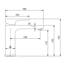 Villeroy & Boch Architectura Square Single Lever Basin Mixer Chrome TVW12500400061