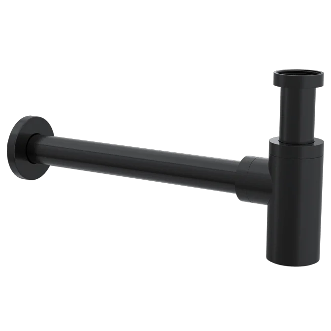 An image of Viva 1¼" Brass Luxury Bottle Trap Matt Black Wtbt32tmb