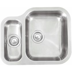 Reginox Alaska Undermount Stainless Steel Kitchen Sink - 1.5 Right Hand Bowl with Waste Included