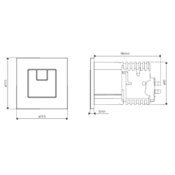 Thomas Dudley Piazza Square Dualflush Pushbutton 327734