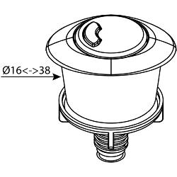 Wirquin Round Dual Flush Operated Brushed Brass 50120762
