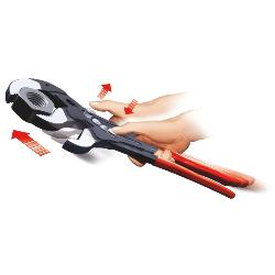Knipex Cobra XXL Pipe Wrench and Water Pump Pliers Plastic Coated Grey Atramentized 560mm 87 01 560