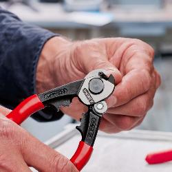 Knipex Wire Rope Cutter Forged Plastic Coated 190mm 95 61 190