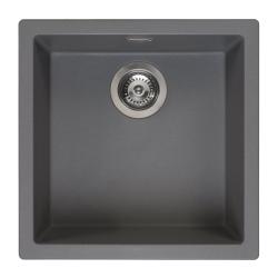 Reginox Amsterdam 40 Grey Silvery Single Bowl Granite Sink