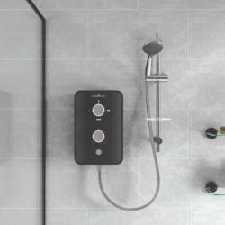 Gainsborough Slim Duo Electric Shower Piano Black 9.5kw GSDPB95