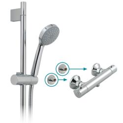 Vado Celsius Exposed Thermostatic Shower Set +Eris Single Function Slide Rail PRIMABOX4/B-SF-C/P
