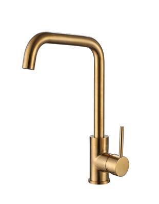Reginox Rion Single Lever Kitchen Mixer Tap - Brushed Gold - RIONGOLD
