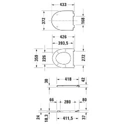 Duravit Toilet Seat White 0026190000