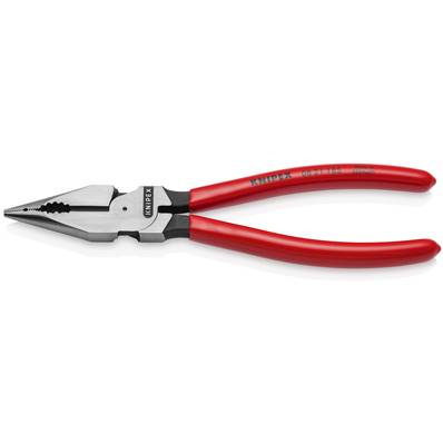An image of Knipex Needle-nose Combination Pliers Plastic Coated Black Atramentized 185mm 08...