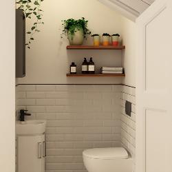 Geberit Alpha01 Round Dual Flush Plate - Matt Black 115.035.14.1