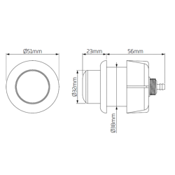 Thomas Dudley Palm Push Royal Pushbutton 51mm 324379