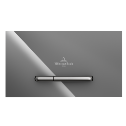 Villeroy & Boch ViConnect Glass Glossy Grey Dual Flush Plate 922160RA
