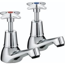Bristan 5412 Cross Top Basin Taps Chrome VAX 1/2 C