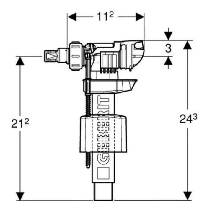 Geberit Impuls 380 Side Entry Inlet Float Valve Plumb 2 U