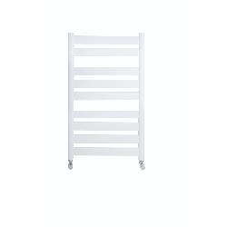 Vogue Vela 950 x 500mm Flat Crossbar Towel Rail - Heating Only (White) MD048 MS0950500WH