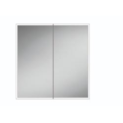 HIB Qubic 80 LED Aluminium Mirror Cabinet 46600