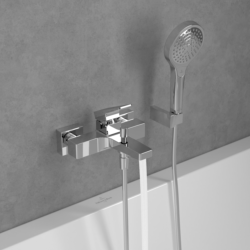 Villeroy & Boch Architectura Square Wall Mounted Bath Shower Mixer Chrome TVT12500100061