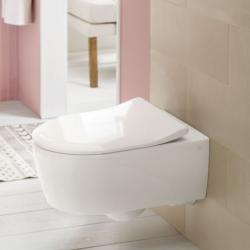 Villeroy & Boch Avento DirectFlush Rimless Wall Hung Toilet w/ Slim Soft Close Seat 5656RS01