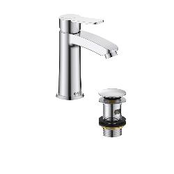 Bristan Appeal Eco Start Basin Mixer with Clicker Waste Chrome APL ES BAS C
