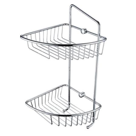 Bristan Two Tier Wall Fixed Wire Basket COMP BASK07 C