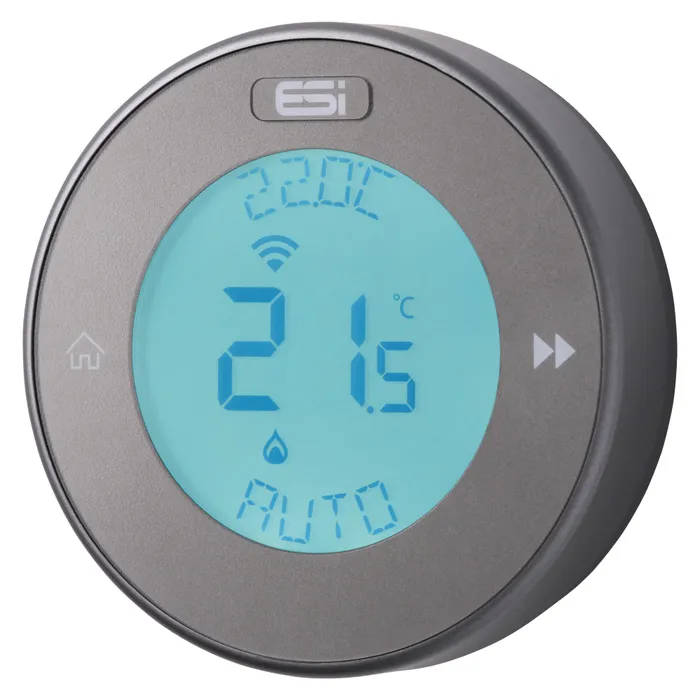 An image of Esi Cirrus Wired Programmable Room Thermostat Grey Esrtp8-g