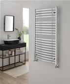 Vogue Curvee 1100 x 500mm Arched Crossbar Towel Rail - Heating Only (Chrome) MD050 MS1100500CP