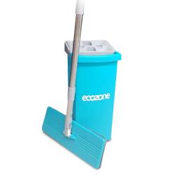 Ecozone Self Cleaning Mop & Bucket (With x2 Microfibre Pads One Size) MOP