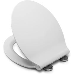 Croydex Michigan Flexi-Fix Slimline Soft Close and Quick Release Round Toilet Seat - White WL601622H
