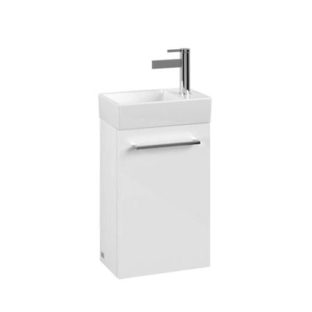 Villeroy & Boch Avento 340 LH Door Cloakroom Vanity Unit With LH Basin Crystal White SAVE33B401