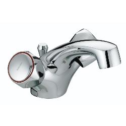 Bristan Club Dual Flow Basin Mixer With Pop Up Waste with Metal Heads Chrome VAC DFBAS C MT