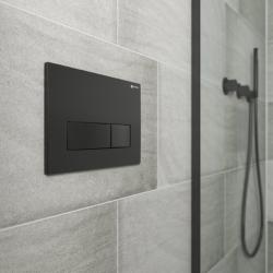 Viva Skylo Ultra22 Matt Black Dual Flush Plate ULTRA22