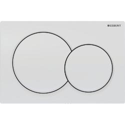 Geberit Alpha01 Round Dual Flush Plate - White 115.035.11.1