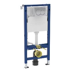 Geberit Alpha 112cmH Frame & Cistern, plus Alpha01 Round Flush Plate 458.041.21.2