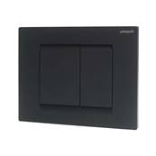 Wirquin Essential Dual Flush Plate Matt Black 55722889