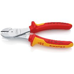 Knipex High Leverage Diagonal Cutter Insulated Multi-comp. Grips VDE Chrome-plated 180mm 74 06 180