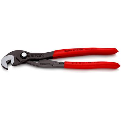 An image of Knipex Multiple Slip Joint Spanner Plastic Coated Grey Atramentized 250mm 87 41 ...