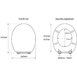 Croydex Davos Flexi-Fix™ Toilet Seat - Antique Pine Effect WL602250H