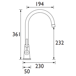 Bristan Dune Sink Mixer DU SNK SS