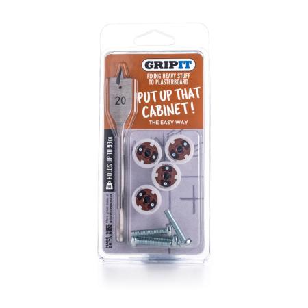 Gripit Complete Cabinet Fixing Kit - Holds up to 93kg
