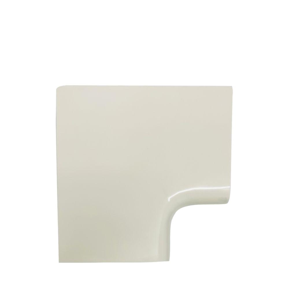 An image of Diversitech Ivory 140mm External Ashp Trunking 90 Degree Flat Bend 90mm x 140mm ...
