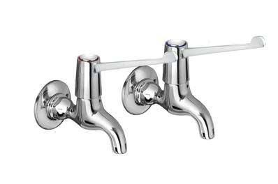 Bristan Lever Chrome Plated Bib Taps with 6" Levers and Ceramic Disc Valves VAL2 BIB C 6 CD