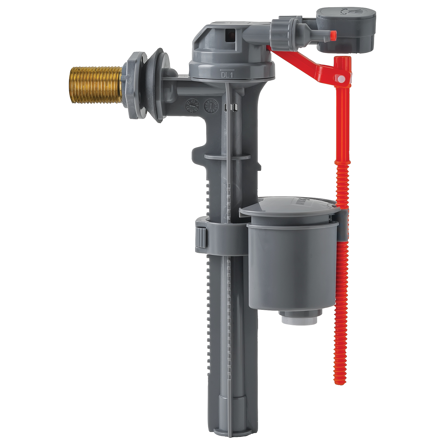 An image of Wirquin 1/2" (15 mm) Jollyfill Brass Side Entry Inlet Float Valve - 90° Rotatin...