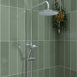 Croydex Presion Cascade 1 Function Rain Showerhead - Chrome AM305041