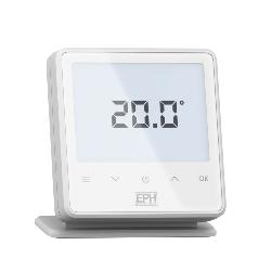 EPH Battery Powered RF Touch Thermostat White RFRB-TW