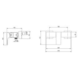 Villeroy & Boch Architectura Square Single Lever Manual Shower Mixer Chrome TVS12500100061